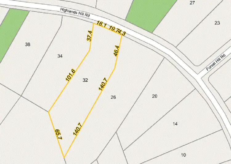 Floorplan of Homely land listing, 32 Highlands Hill Road, Maroochy River QLD 4561