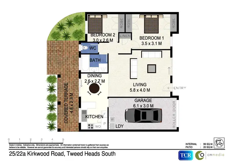 Floorplan of Homely townhouse listing, 25/22a Kirkwood Road, Tweed Heads South NSW 2486