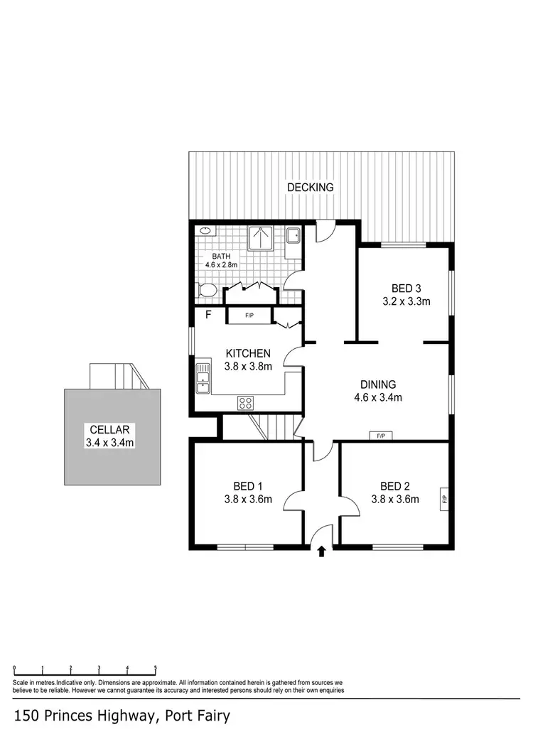 Floorplan of Homely house listing, 150 Princes Hwy, Port Fairy VIC 3284