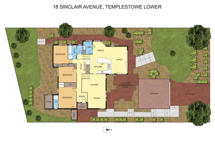 Floorplan of Homely house listing, 18 Sinclair Avenue, Templestowe Lower VIC 3107