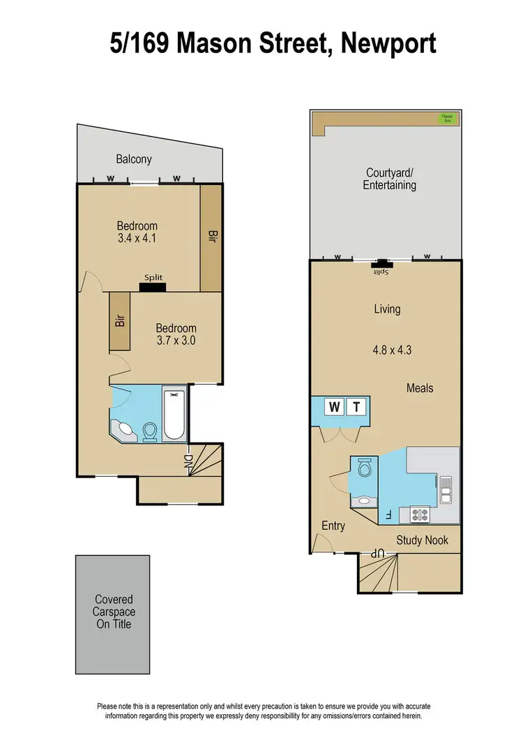 Floorplan of Homely townhouse listing, 5/169 Mason Street, Newport VIC 3015