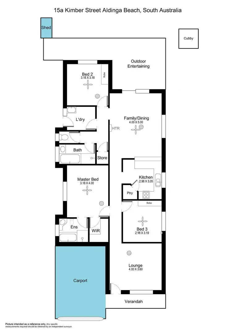 Floorplan of Homely house listing, 15a Kimber Street, Aldinga Beach SA 5173
