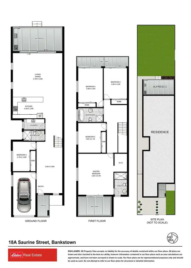 Floorplan of Homely semi-detached listing, 18a Saurine Street, Bankstown NSW 2200