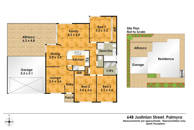 Floorplan of Homely house listing, 64B Justinian Street, Palmyra WA 6157