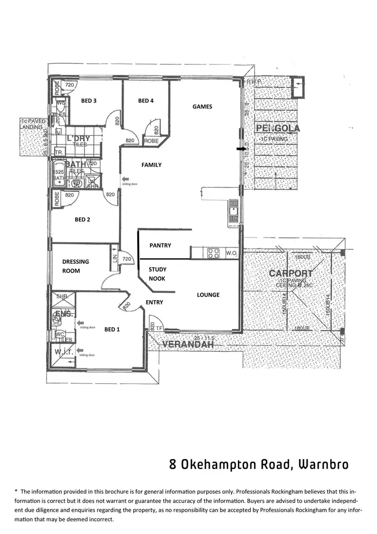 Floorplan of Homely house listing, 8 Okehampton Road, Warnbro WA 6169