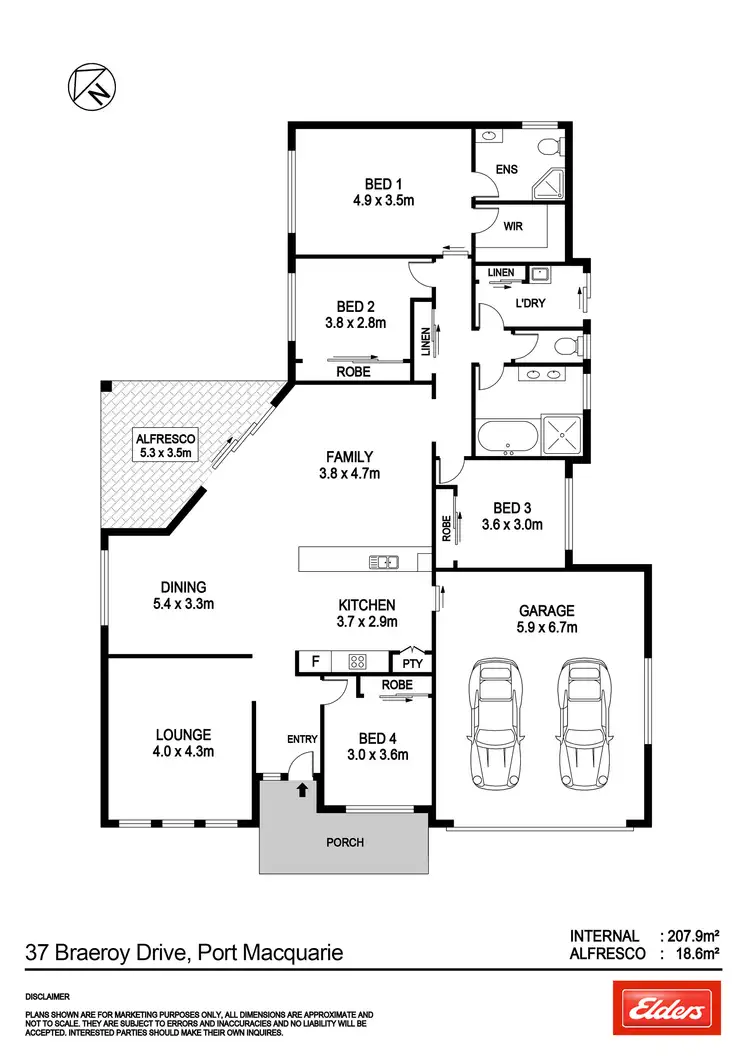 Floorplan of Homely house listing, 37 Braeroy Drive, Port Macquarie NSW 2444
