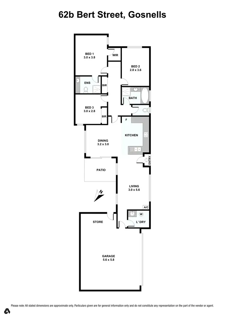 Floorplan of Homely house listing, 62B Bert Street, Gosnells WA 6110