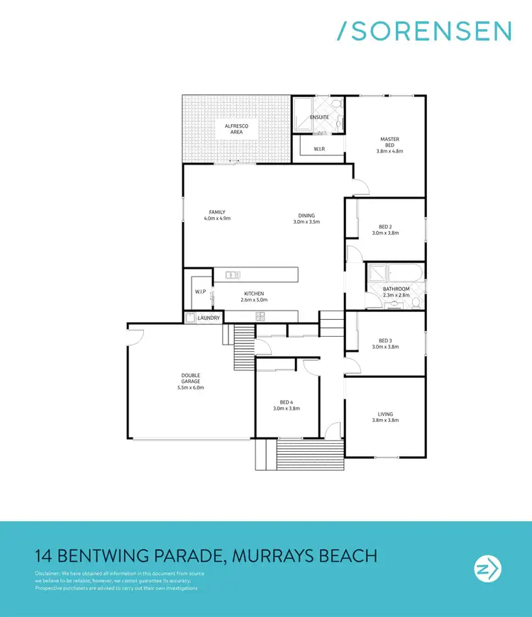 Floorplan of Homely house listing, 14 Bentwing Parade, Murrays Beach NSW 2281
