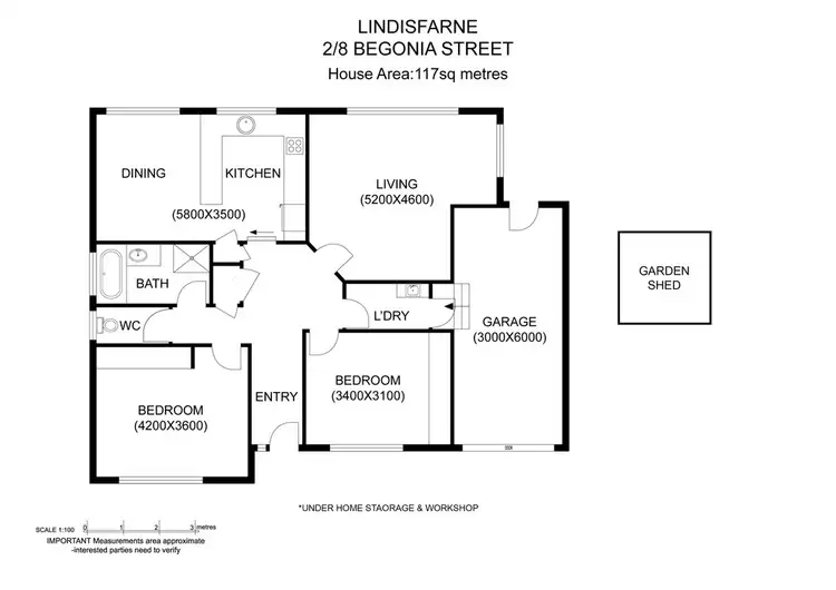 Floorplan of Homely house listing, 2/8 Begonia Street, Lindisfarne TAS 7015