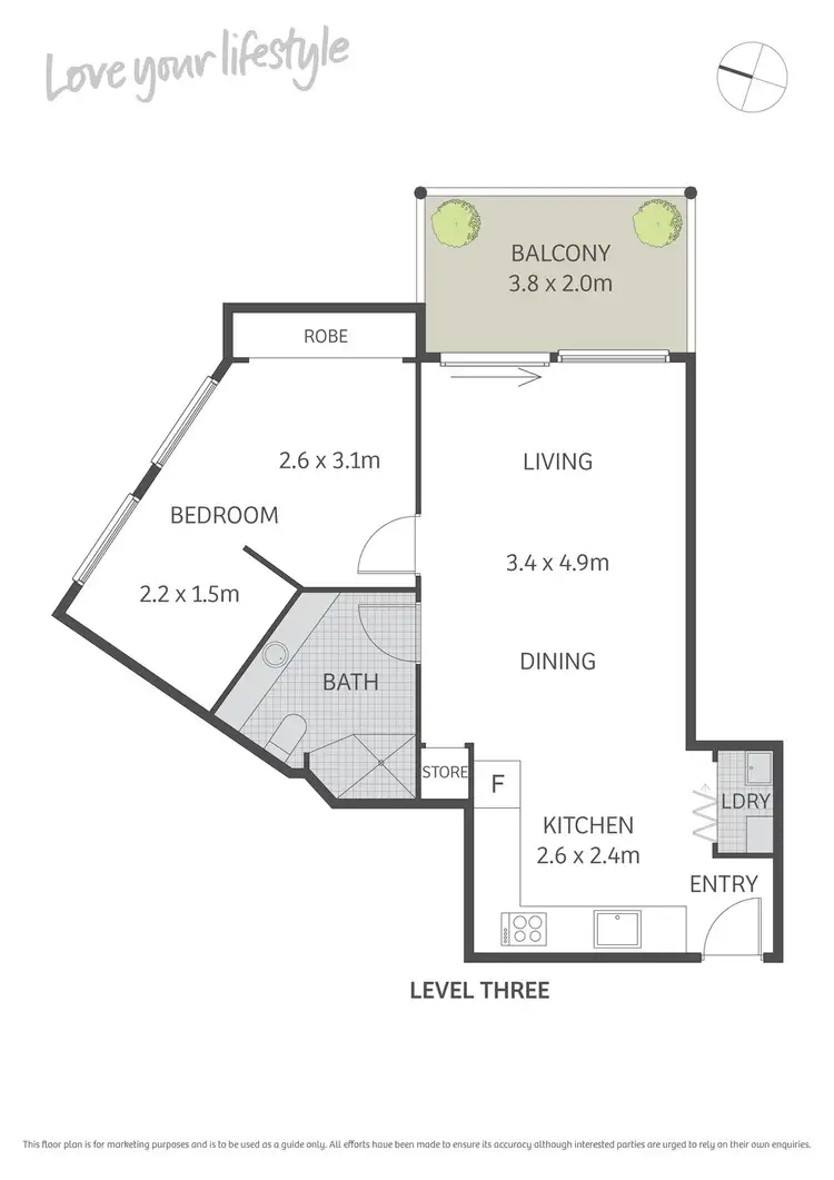 Floorplan of Homely apartment listing, 301/78 Mountain Street, Ultimo NSW 2007