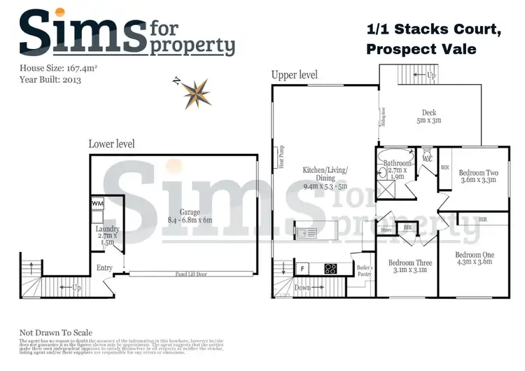 Floorplan of Homely townhouse listing, 1/1 Stacks Court, Prospect Vale TAS 7250