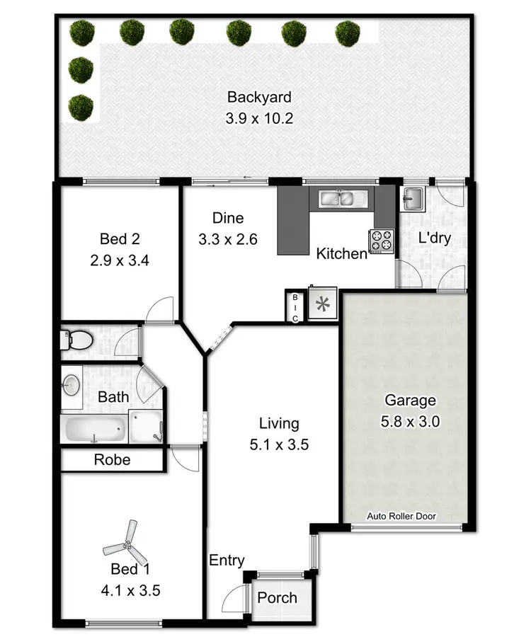 Floorplan of Homely unit listing, 2/146 Raglan Avenue, South Plympton SA 5038