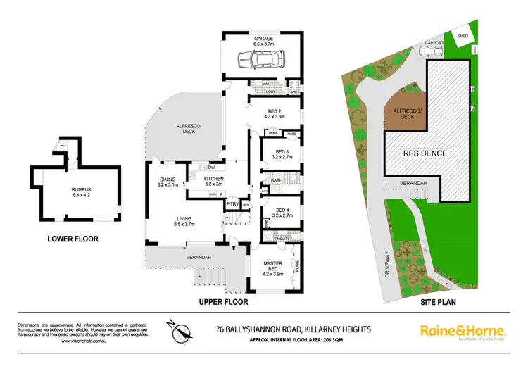 Floorplan of Homely house listing, 76 Ballyshannon Road, Killarney Heights NSW 2087