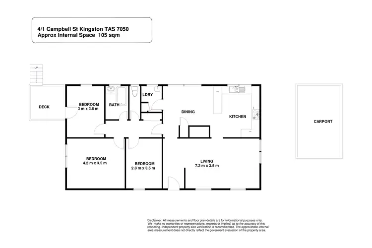 Floorplan of Homely apartment listing, 4/1 Campbell Street, Kingston TAS 7050
