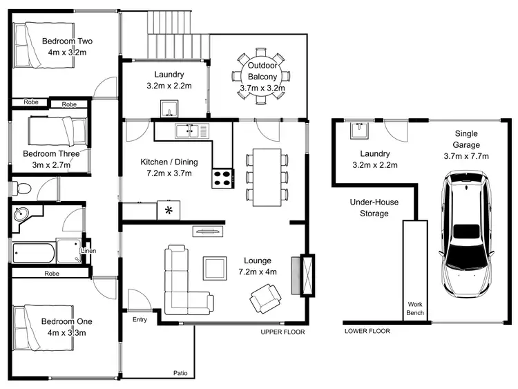 Floorplan of Homely house listing, 48 Waroona Street, Youngtown TAS 7249