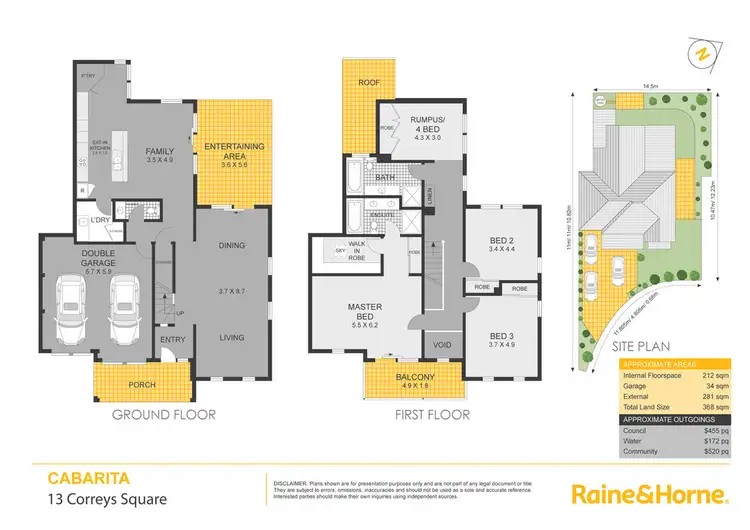 Floorplan of Homely house listing, 13 Correys Square, Cabarita NSW 2137