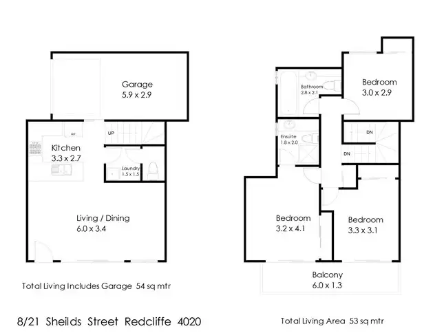 Floorplan of Homely townhouse listing, 8/19-21 Shields Street, Redcliffe QLD 4020