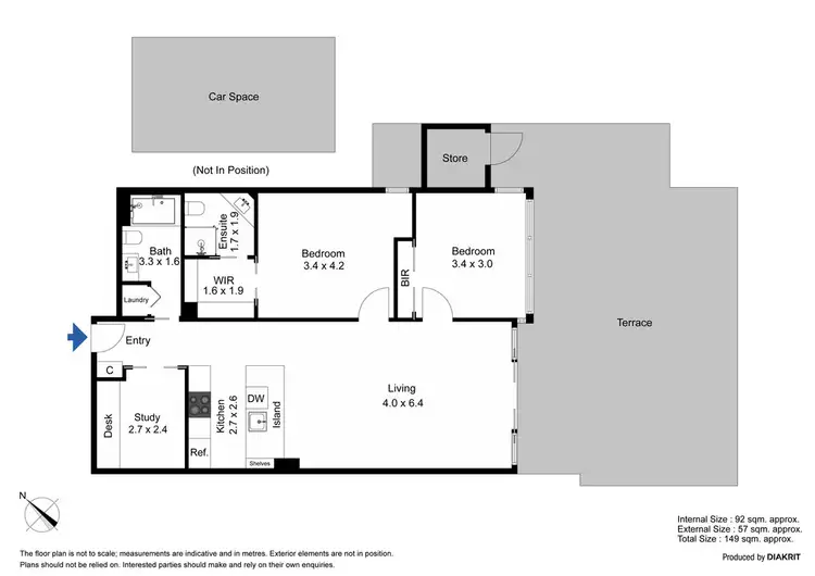 Floorplan of Homely apartment listing, 803/63 Whiteman Street, Southbank VIC 3006