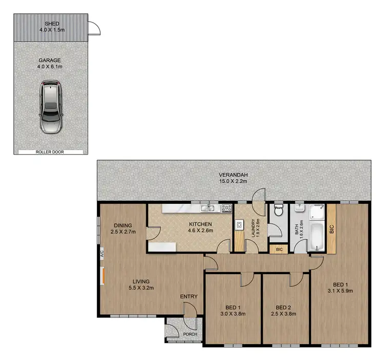 Floorplan of Homely house listing, 54 Halsey Road, Fulham SA 5024