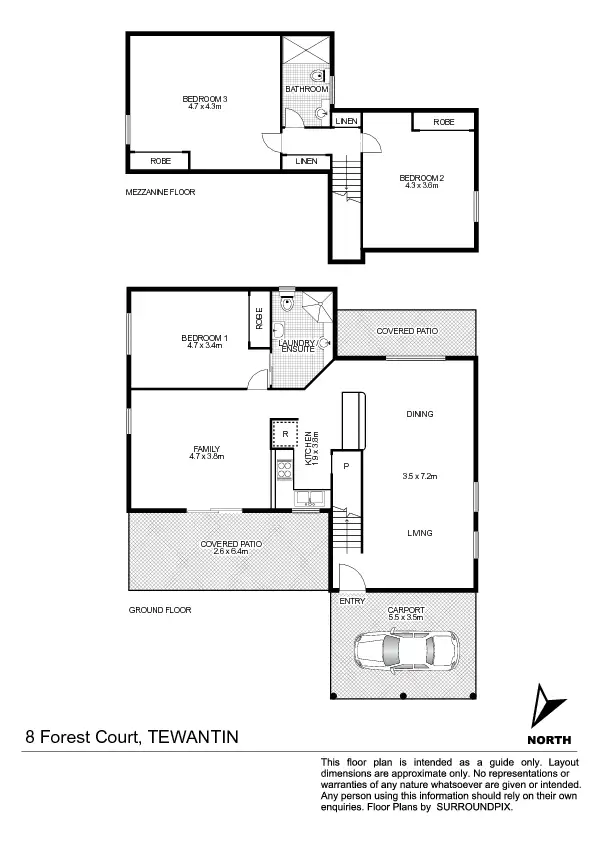 Floorplan of Homely house listing, 8 Forest Crt, Tewantin QLD 4565