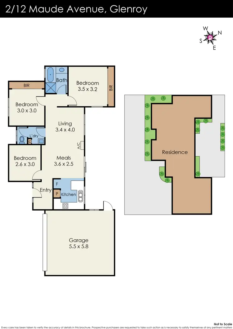 Floorplan of Homely townhouse listing, 2/12 Maude Avenue, Glenroy VIC 3046