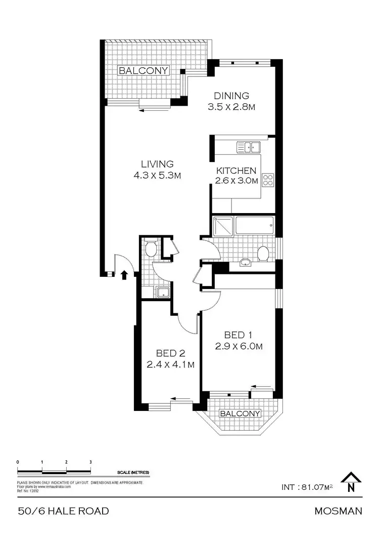 Floorplan of Homely apartment listing, 50/6 Hale Road, Mosman NSW 2088