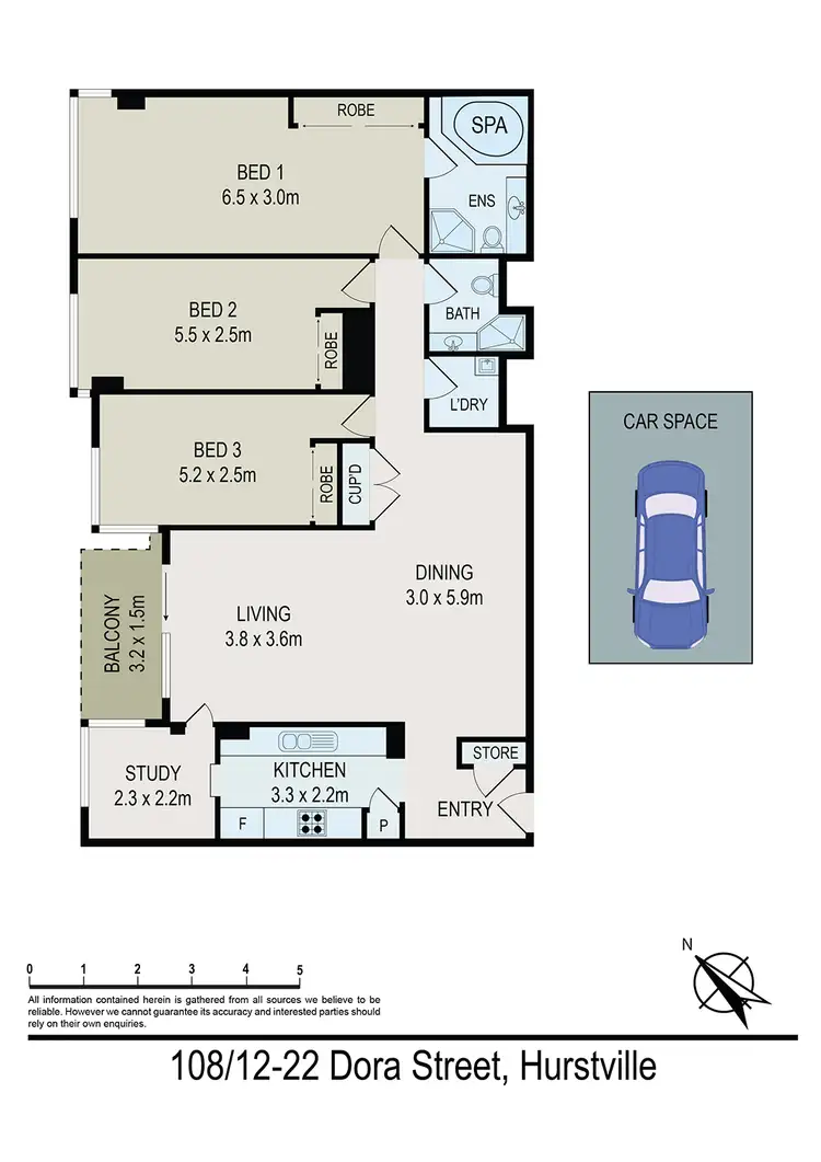 Floorplan of Homely apartment listing, 108/12-22 Dora Street, Hurstville NSW 2220