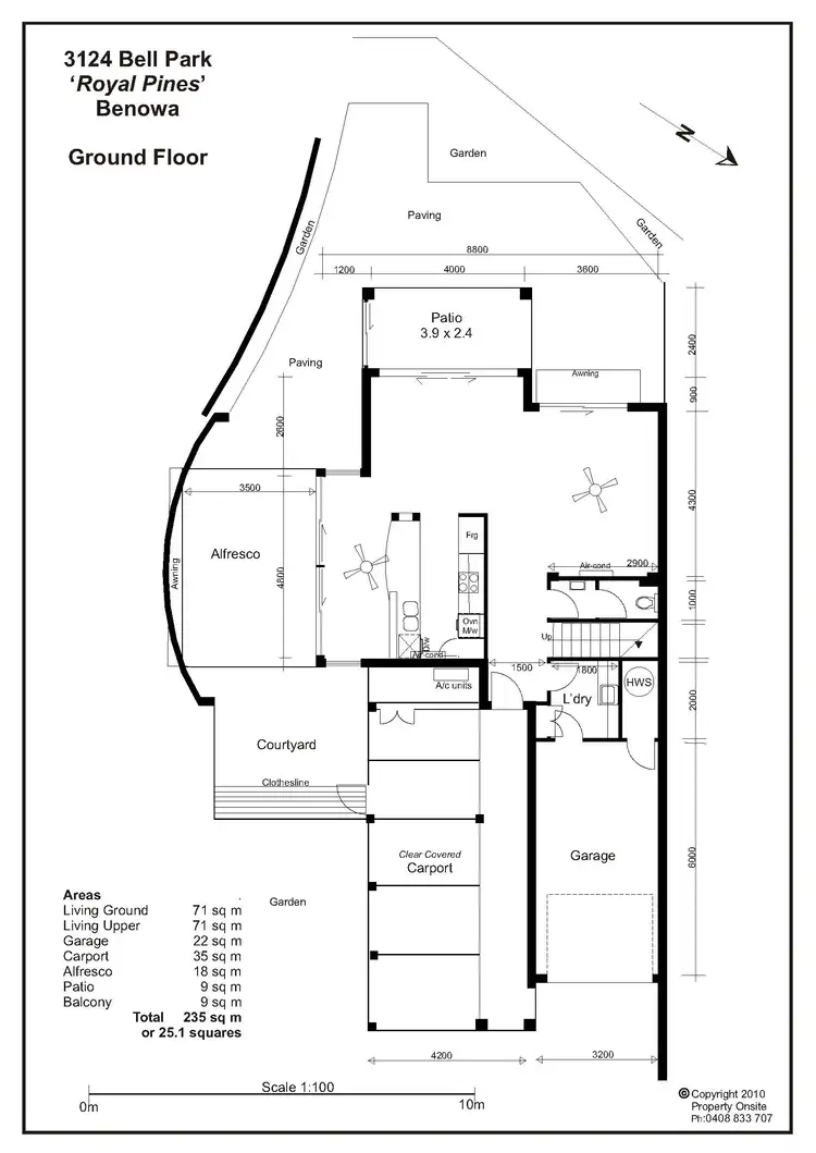 Floorplan of Homely townhouse listing, 3124/1 'Bell Park' Ross Street, Benowa QLD 4217