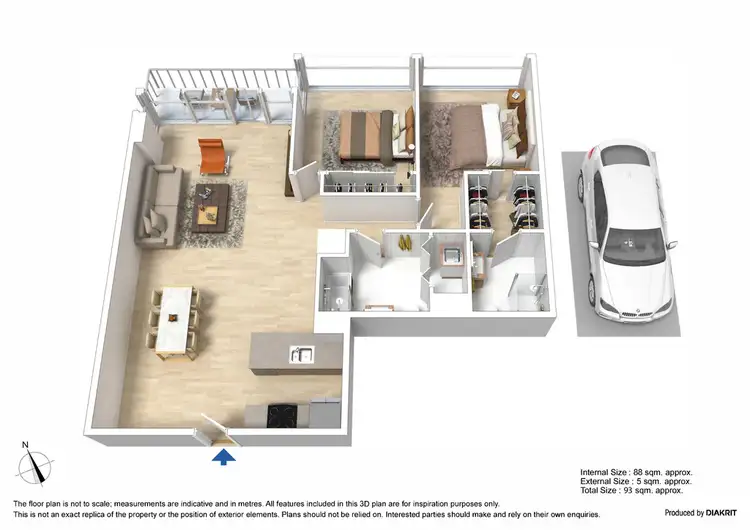 Floorplan of Homely apartment listing, 139/173 City Road, Southbank VIC 3006