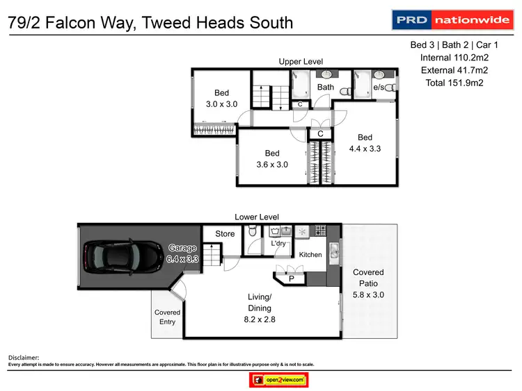 Floorplan of Homely townhouse listing, 79/2 Falcon Way, Tweed Heads South NSW 2486