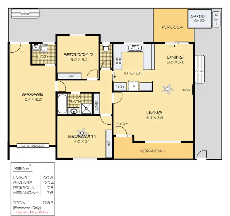 Floorplan of Homely house listing, 3/1 Graham Street, Victor Harbor SA 5211