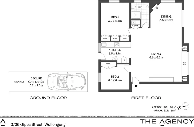 Floorplan of Homely apartment listing, 3/36 Gipps Street, Wollongong NSW 2500