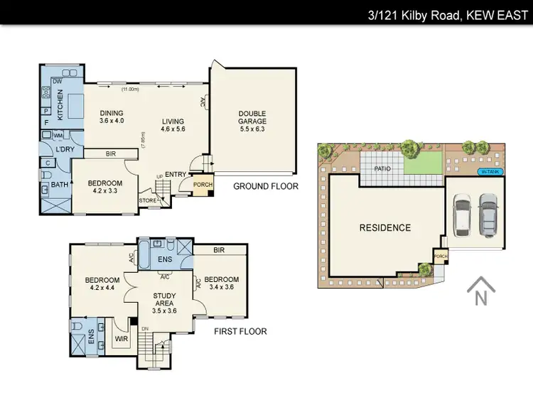 Floorplan of Homely townhouse listing, 3/121 Kilby Road, Kew East VIC 3102