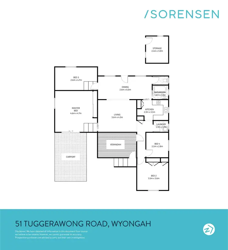 Floorplan of Homely house listing, 51 Tuggerawong Road, Wyongah NSW 2259