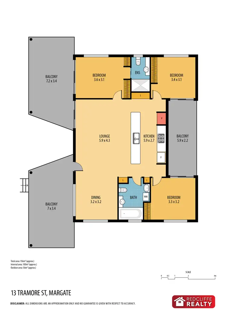 Floorplan of Homely unit listing, 4/13 Tramore Street, Margate QLD 4019