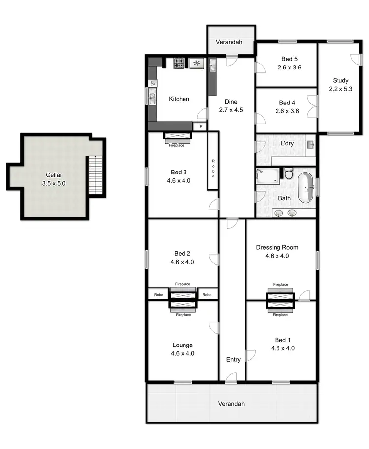 Floorplan of Homely house listing, 8 Harrow Road, College Park SA 5069