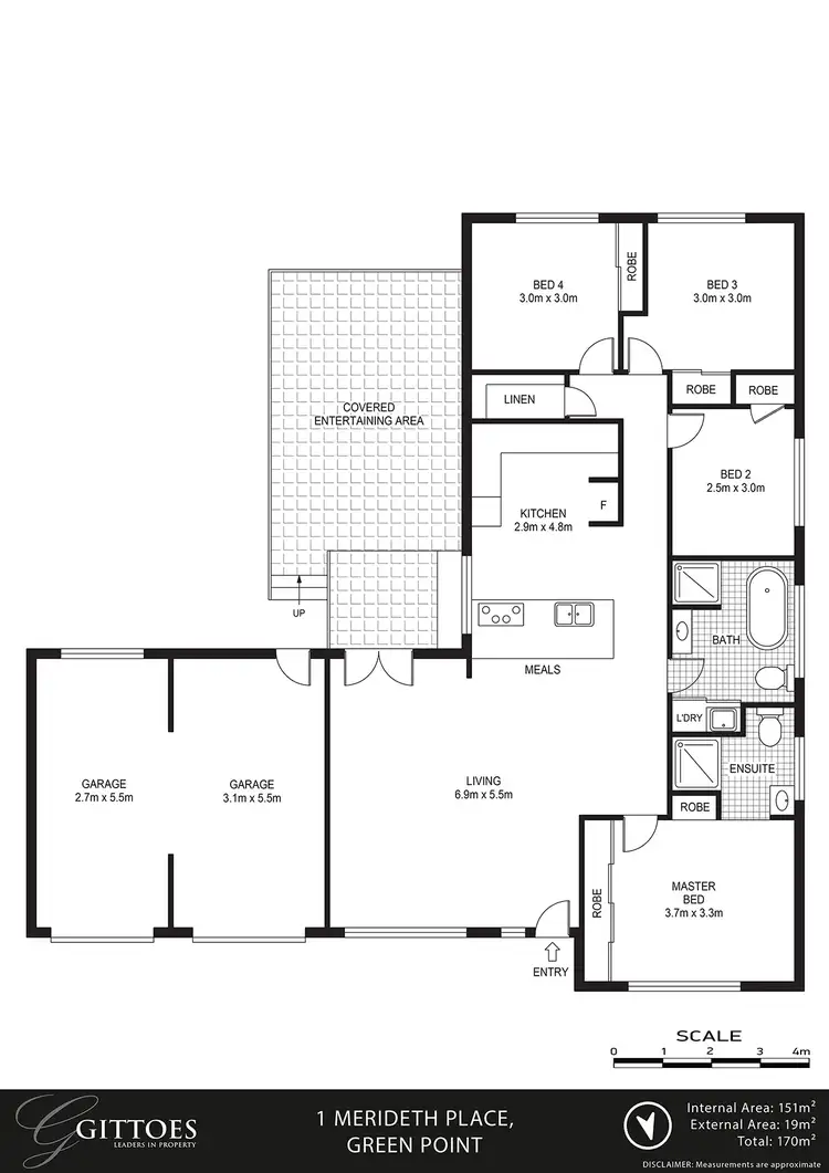 Floorplan of Homely house listing, 1 Merideth Place, Green Point NSW 2251