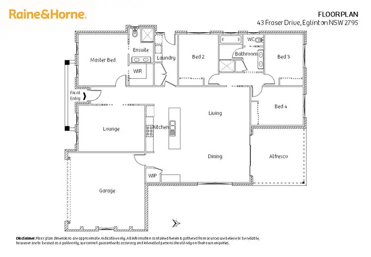 Floorplan of Homely house listing, 43 Fraser Drive, Eglinton NSW 2795