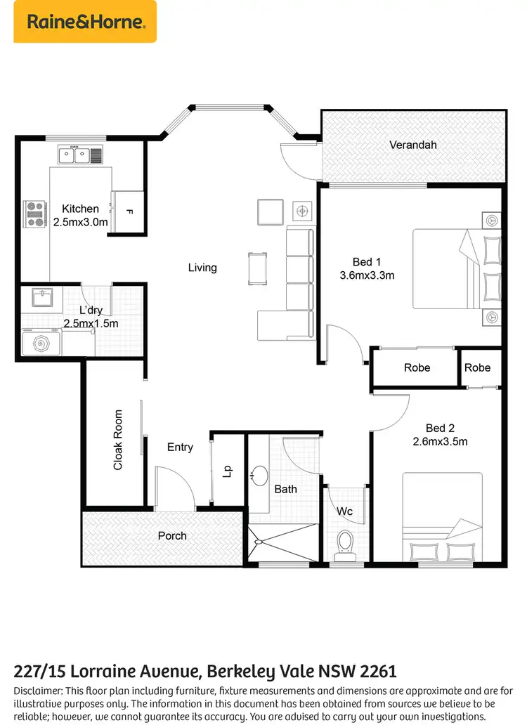 Floorplan of Homely unit listing, 227/15 Lorraine Avenue, Berkeley Vale NSW 2261