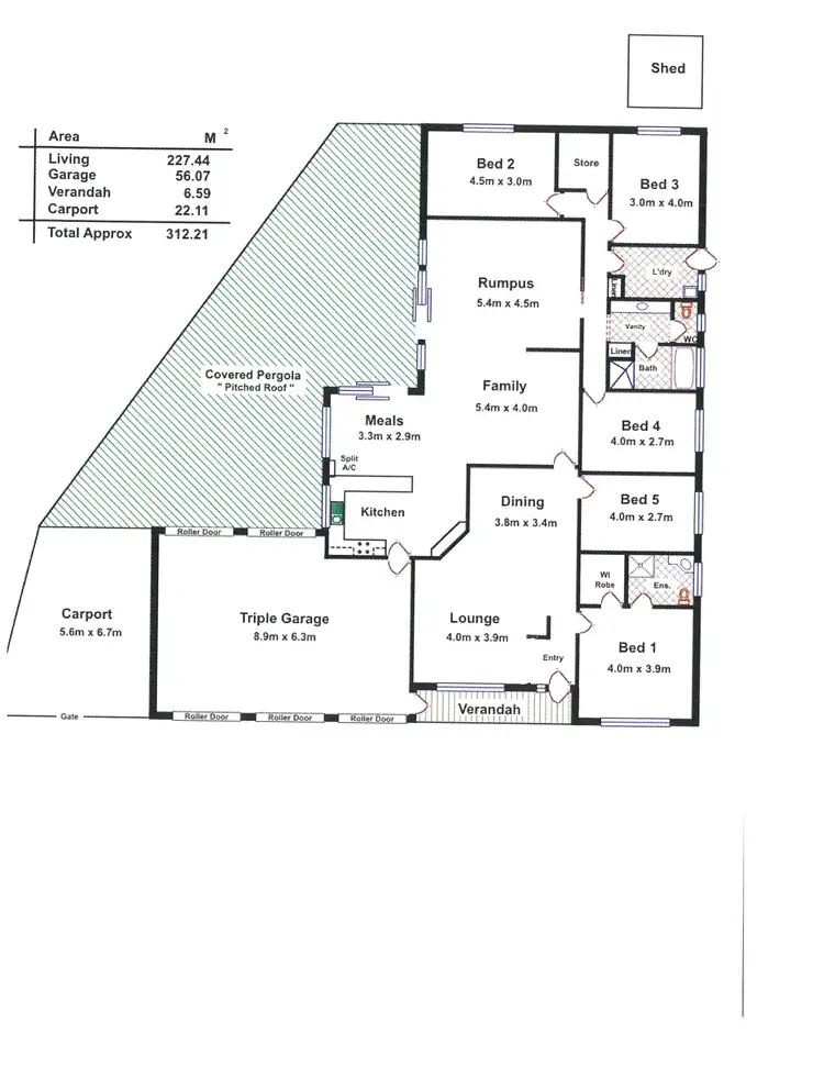Floorplan of Homely house listing, 3 River Glen Place, Flagstaff Hill SA 5159