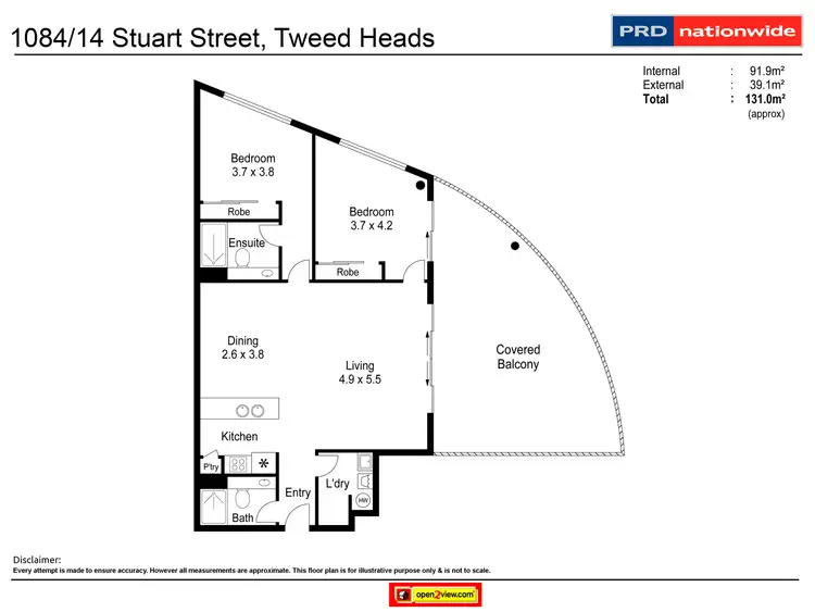 Floorplan of Homely apartment listing, 1084/14 Stuart St, Tweed Heads NSW 2485