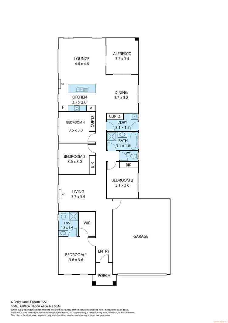 Floorplan of Homely house listing, 6 Perry Lane, Epsom VIC 3551