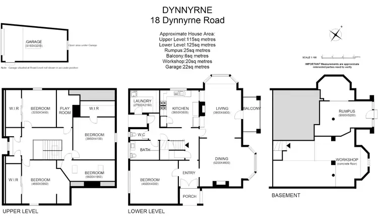 Floorplan of Homely house listing, 18 Dynnyrne Road, Dynnyrne TAS 7005