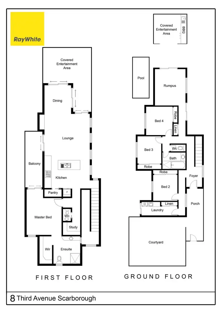 Floorplan of Homely house listing, 8 Third Avenue, Scarborough QLD 4020