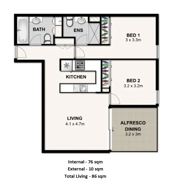 Floorplan of Homely apartment listing, 1501/108 Albert Street, Brisbane City QLD 4000