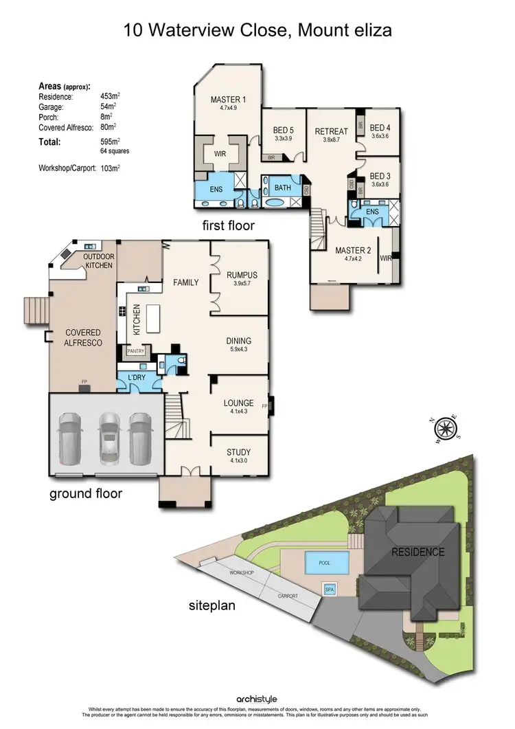 Floorplan of Homely house listing, 10 Waterview Close, Mount Eliza VIC 3930