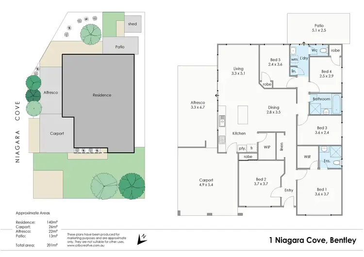 Floorplan of Homely house listing, 1 Niagara Cove, Bentley WA 6102
