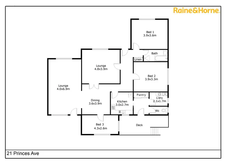 Floorplan of Homely house listing, 21 Princes Ave, Goulburn NSW 2580