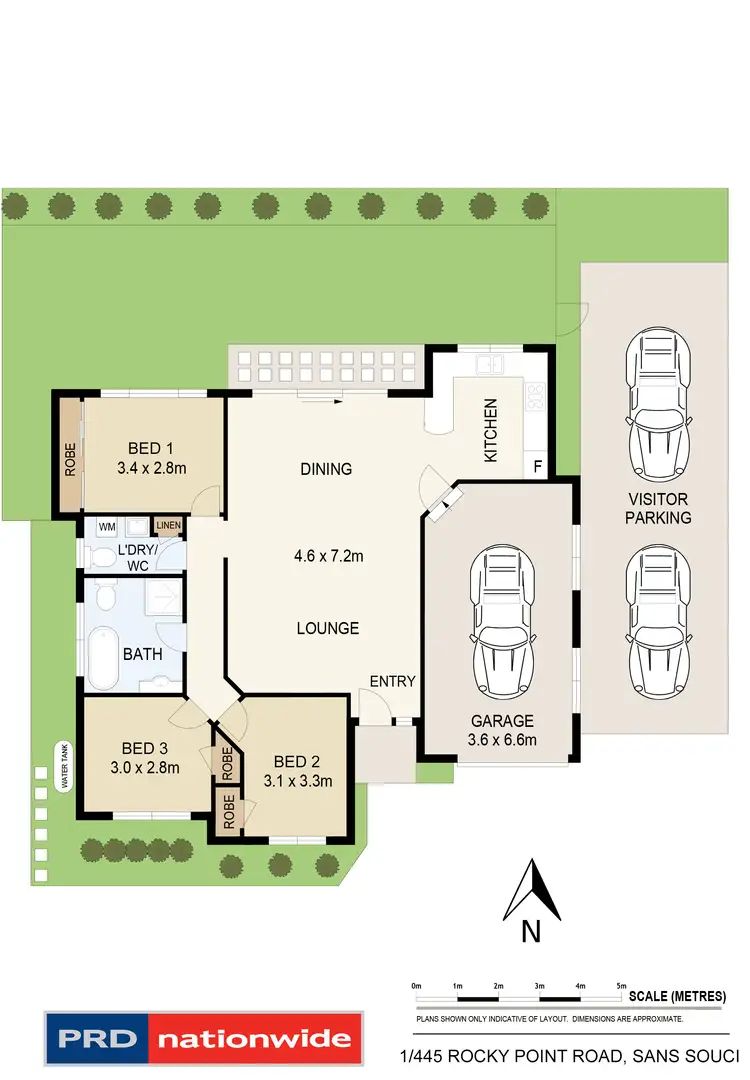 Floorplan of Homely villa listing, 1/445 Rocky Point Road, Sans Souci NSW 2219