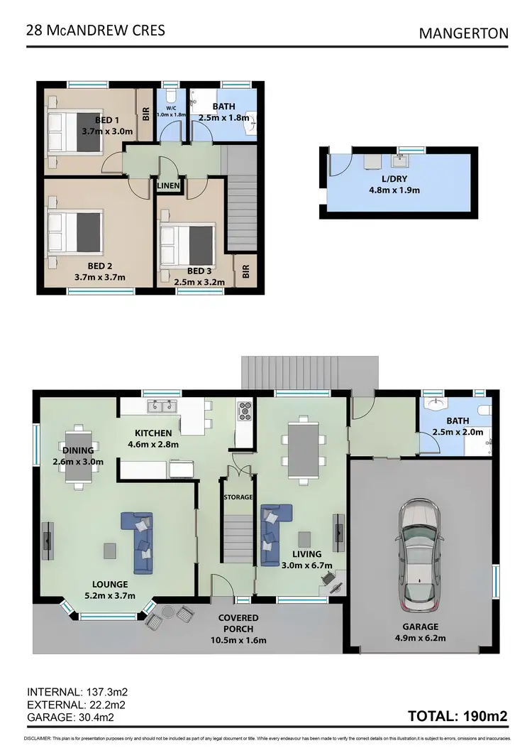 Floorplan of Homely house listing, 28 McAndrew Crescent, Mangerton NSW 2500